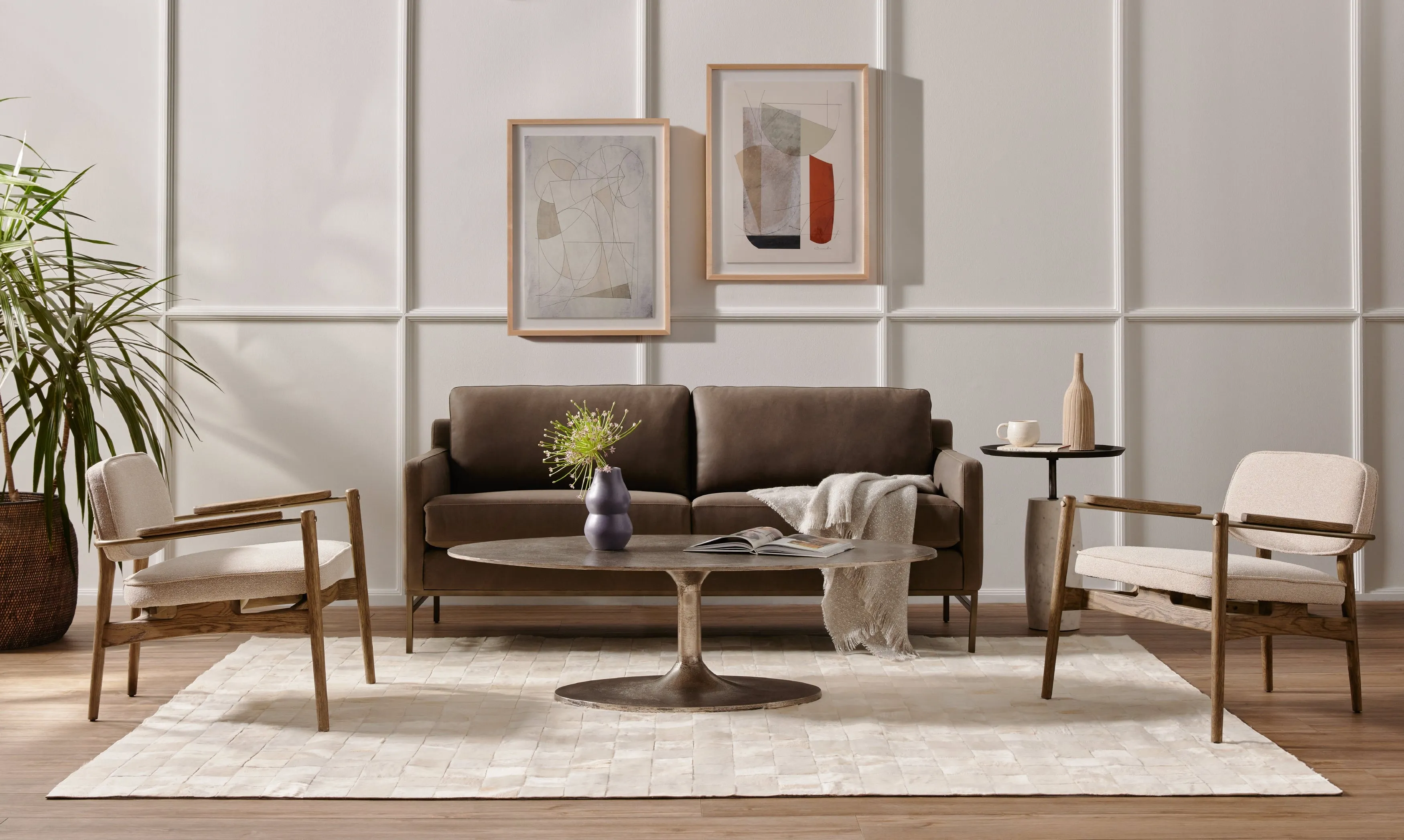Simone Coffee Table - Antique Nickel