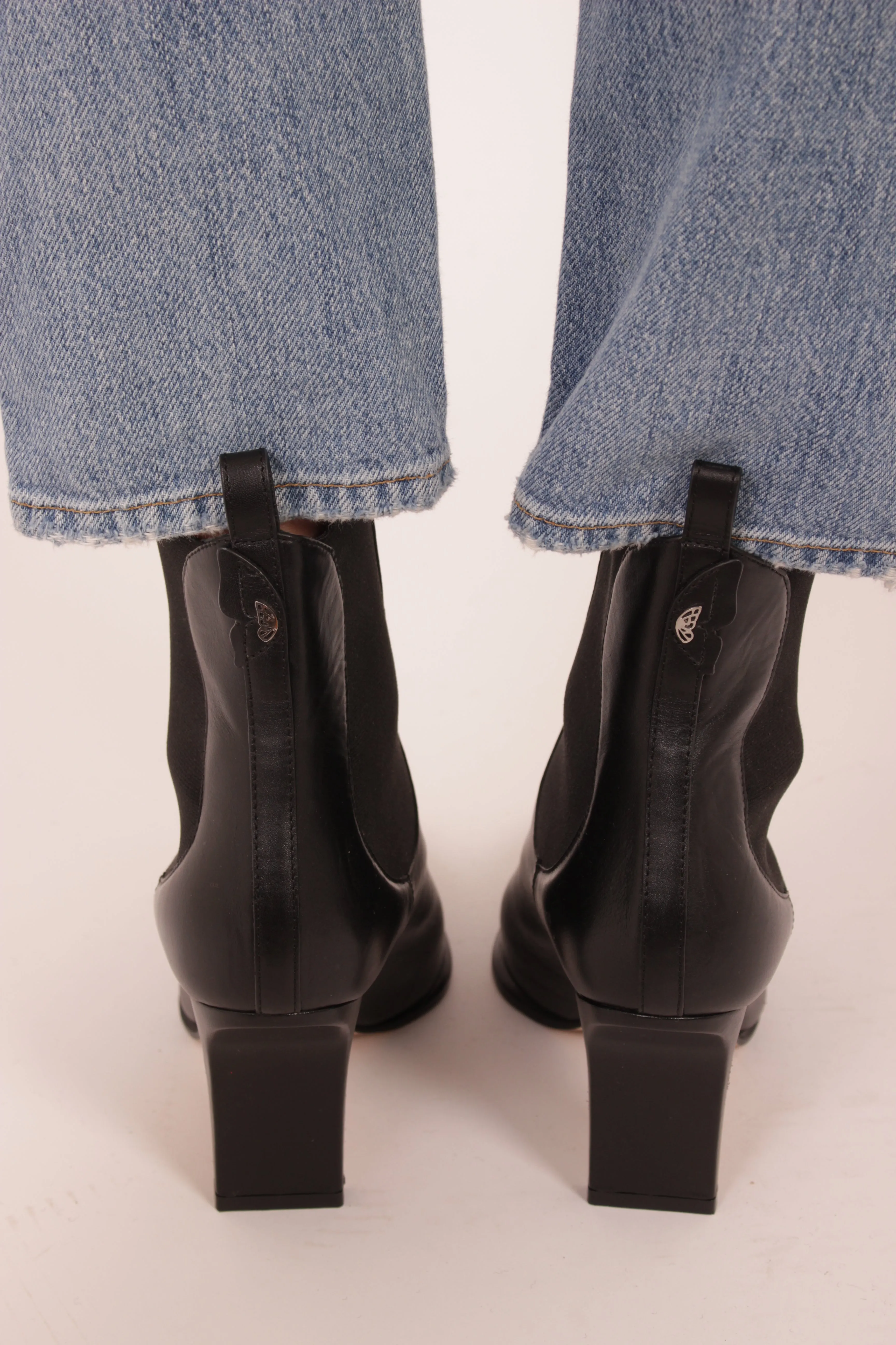 Sophia Webster Black Leather Ankle Boots
