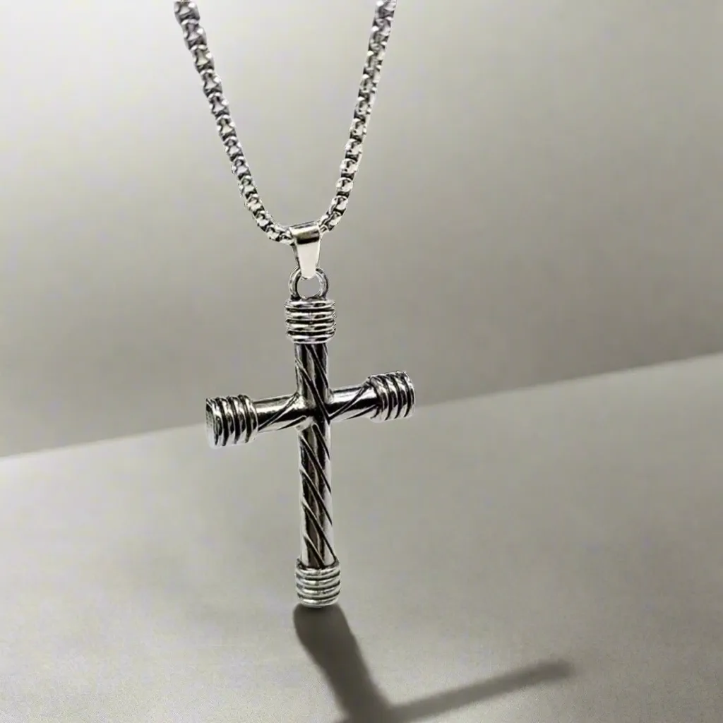 Spiral Cross Necklace