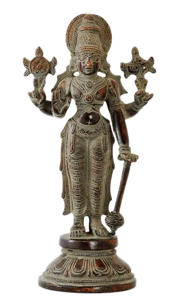 Sri Vishnu Bhagwan Antique Finish Statue
