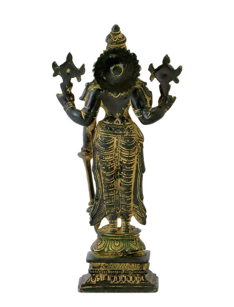 Sri Vishnu Brass Statue in Antique Finish