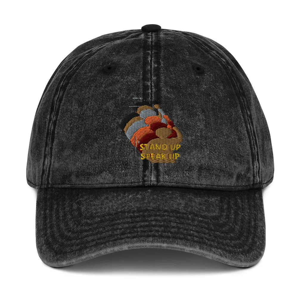 Stand Up-Speak Up Vintage Cotton Twill Cap