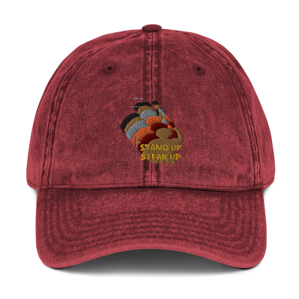 Stand Up-Speak Up Vintage Cotton Twill Cap