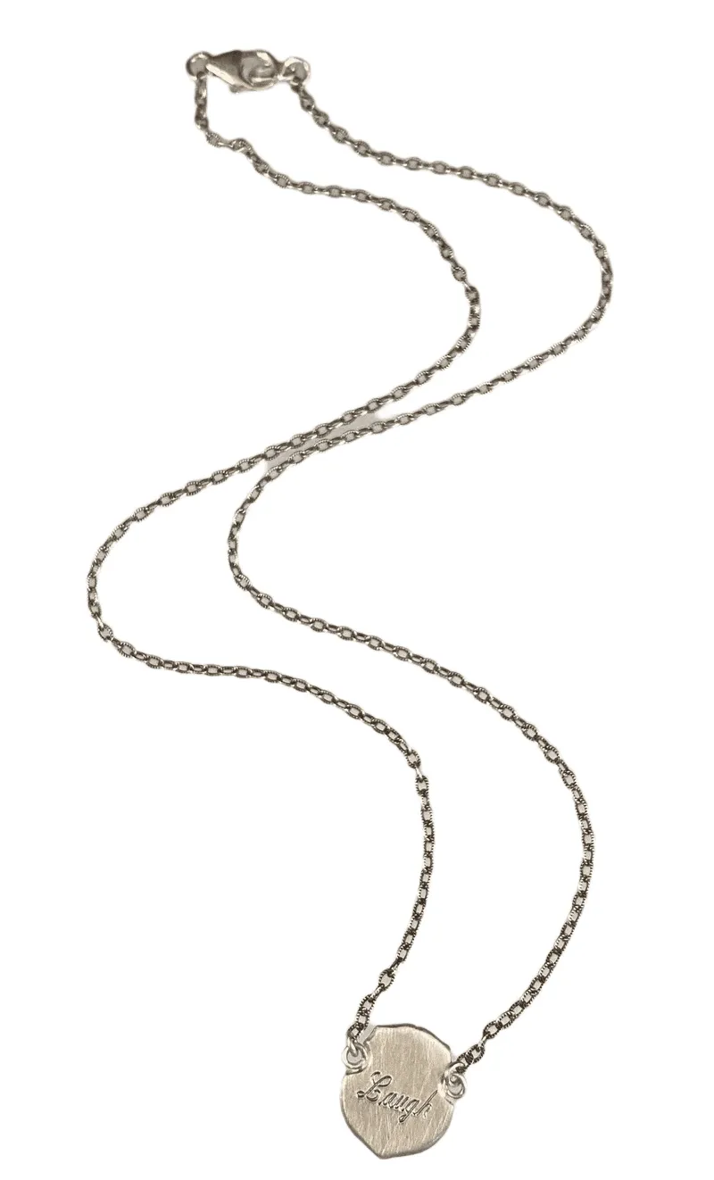 Sterling Silver Laugh Shield Necklace