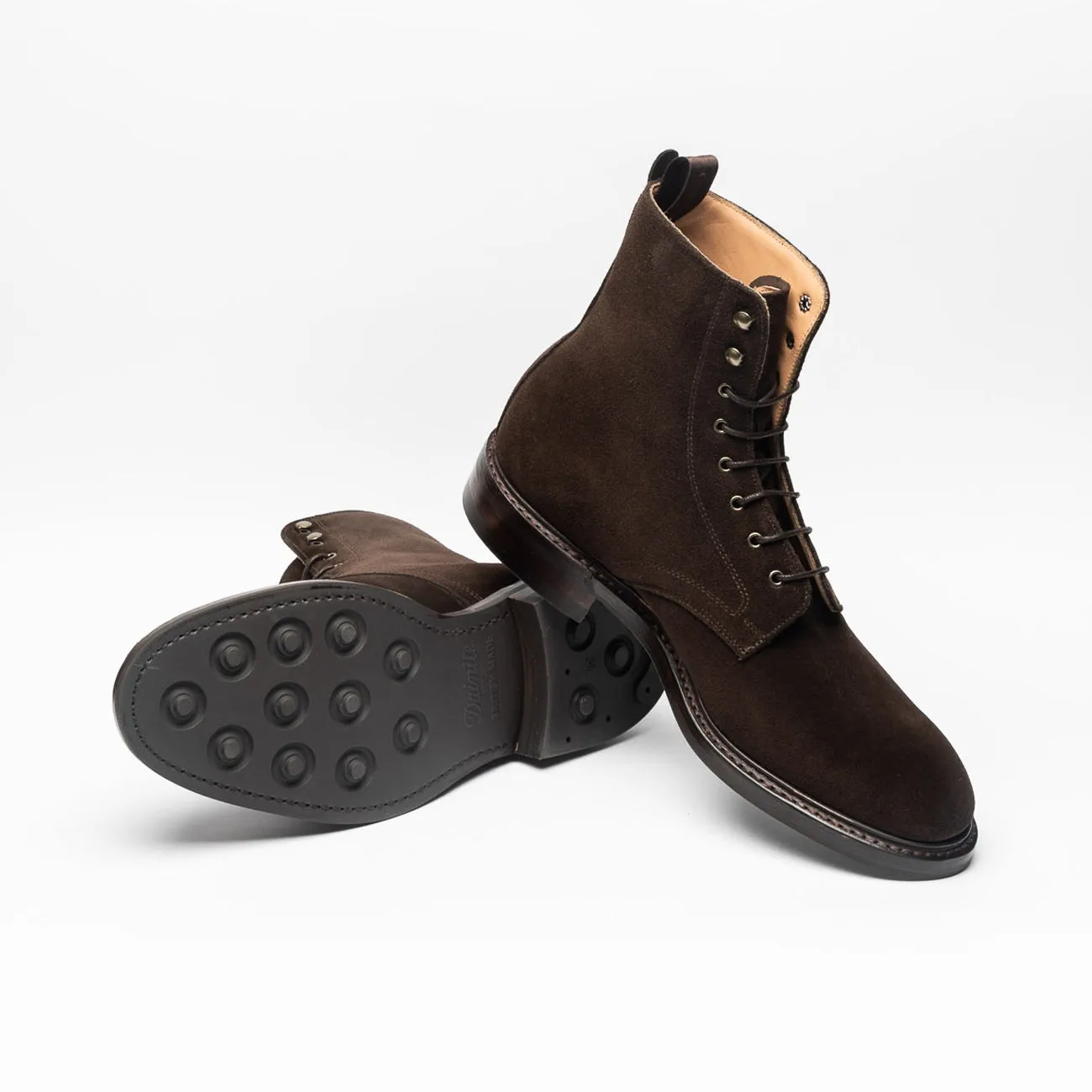 Stivale derby Cheaney Joseph & Sons Leonard II R in camoscio marrone