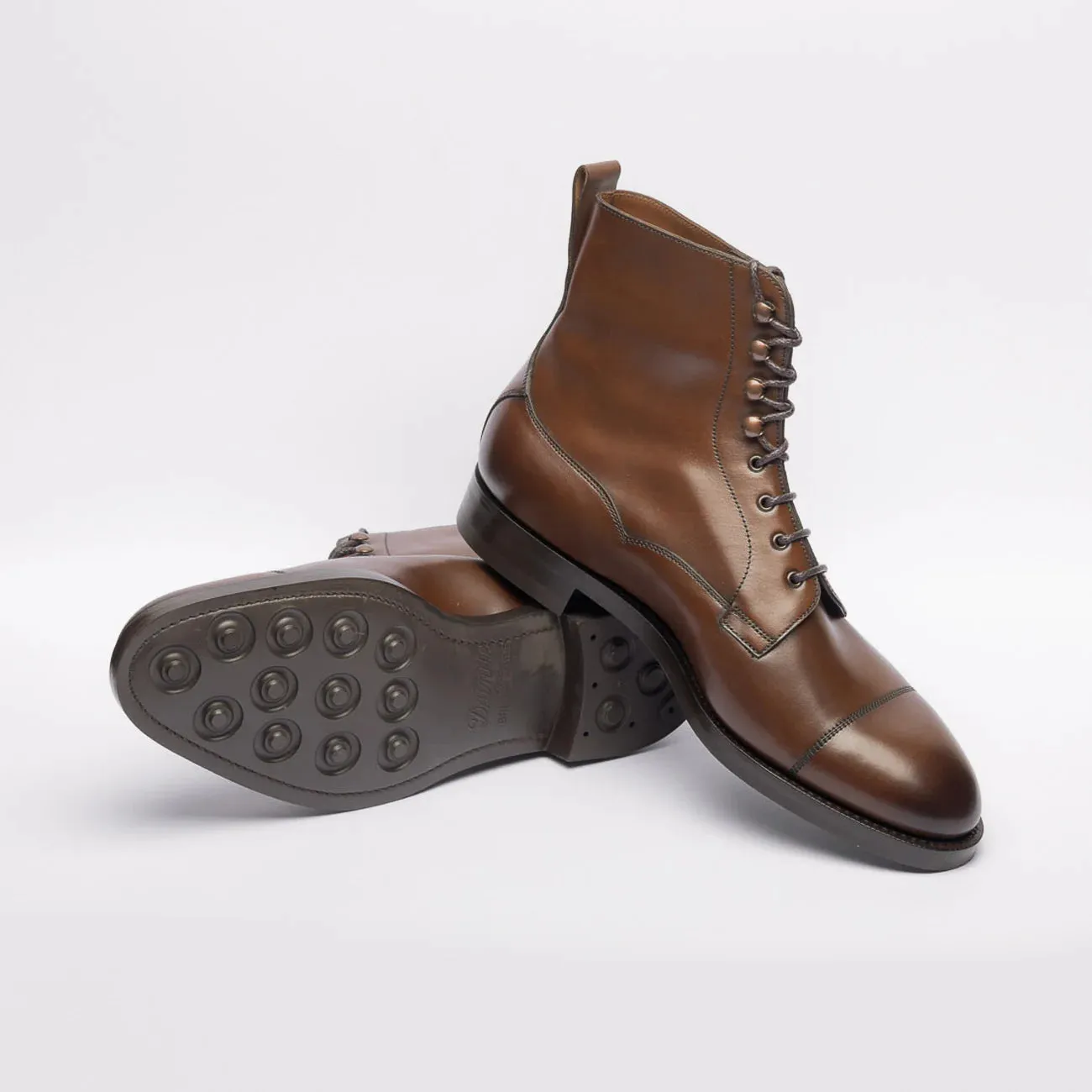Stivale derby Edward Green Galway in pelle marrone (F 202)