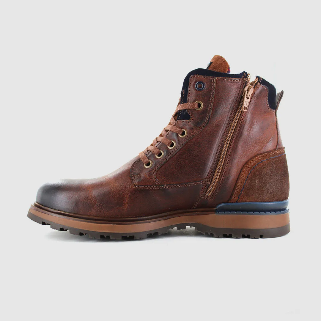 Stout Lace Up Boots Dark Brown