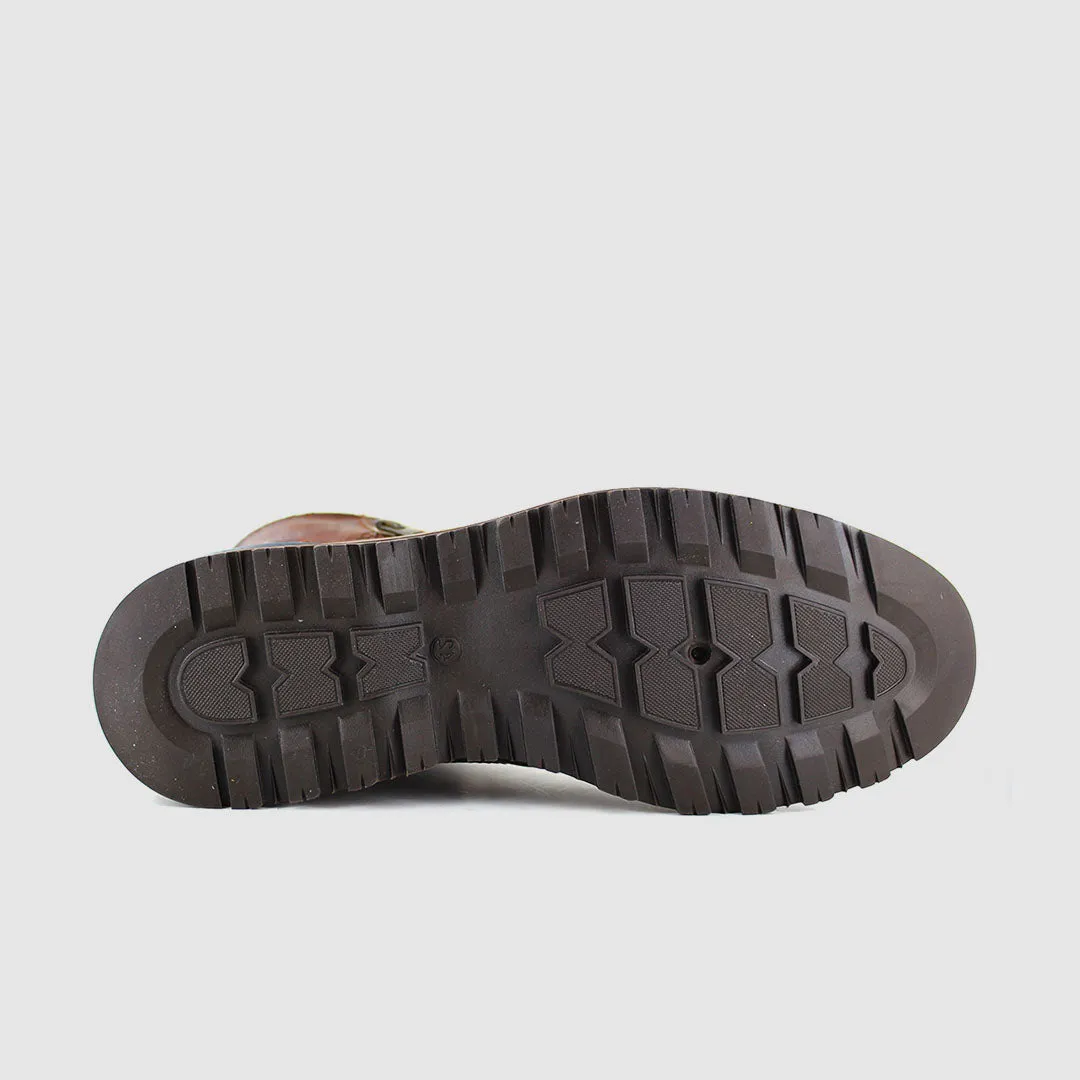 Stout Lace Up Boots Dark Brown