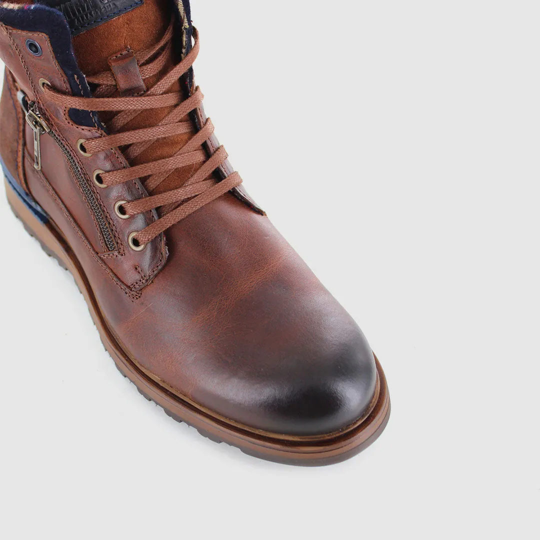 Stout Lace Up Boots Dark Brown