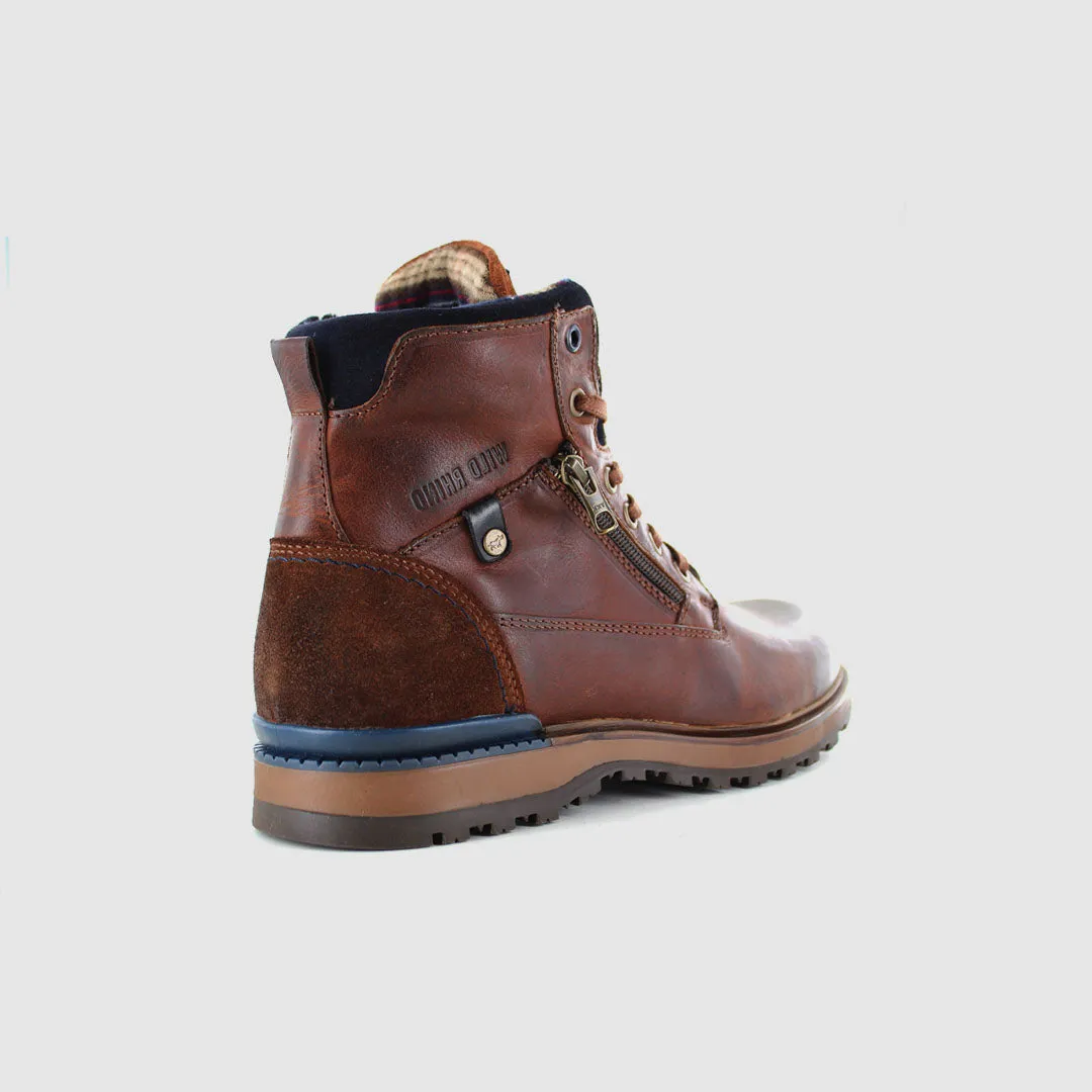 Stout Lace Up Boots Dark Brown