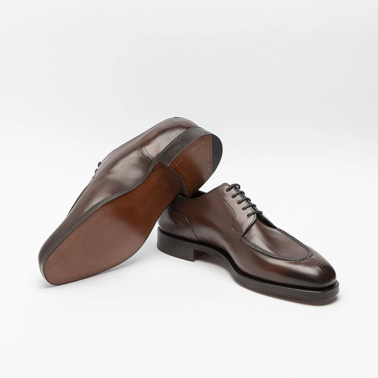 Stringata derby Edward Green Dover in pelle marrone