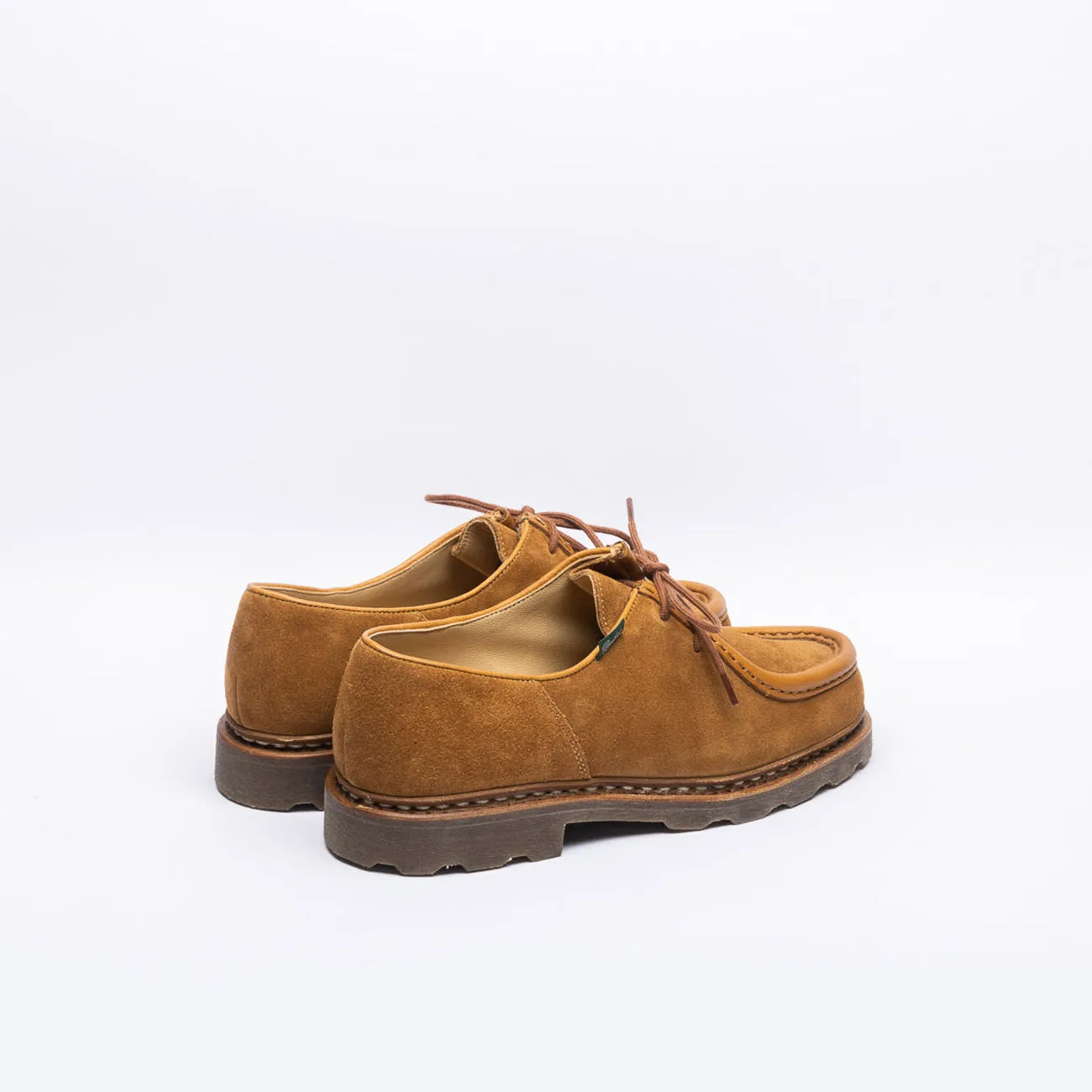 Stringata derby Paraboot Michael Marche II in camoscio marrone