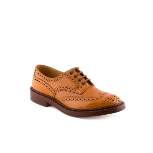 Stringata derby Tricker's Bourton in pelle color cuoio (Suola cuoio)