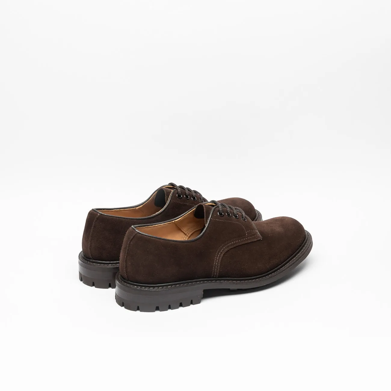 Stringata derby Tricker's Daniel in camoscio marrone (Taglia 5 UK)
