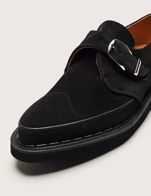 Strummer Monk Black Suede