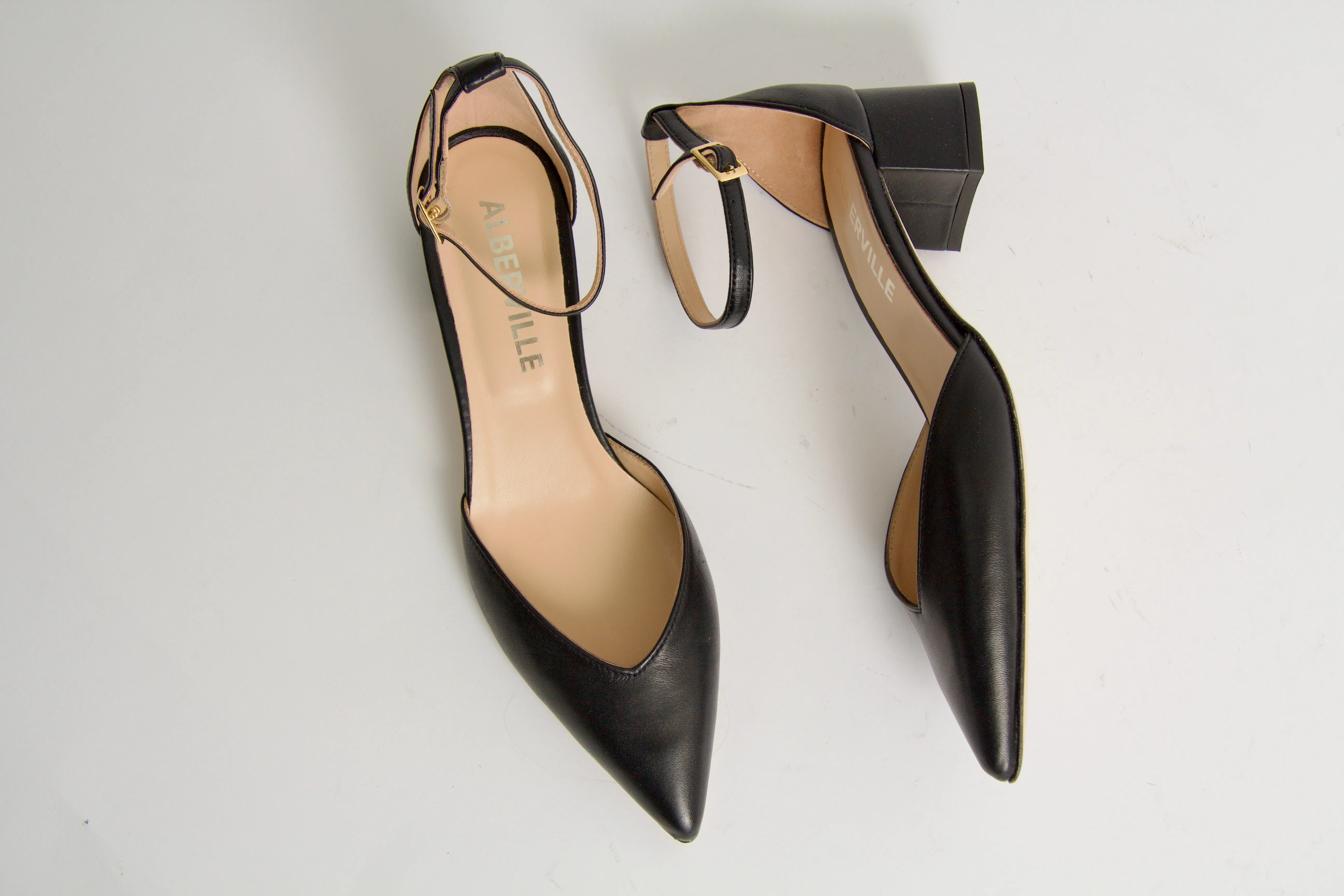 Tatum Black Nappa Two-Piece Shoes