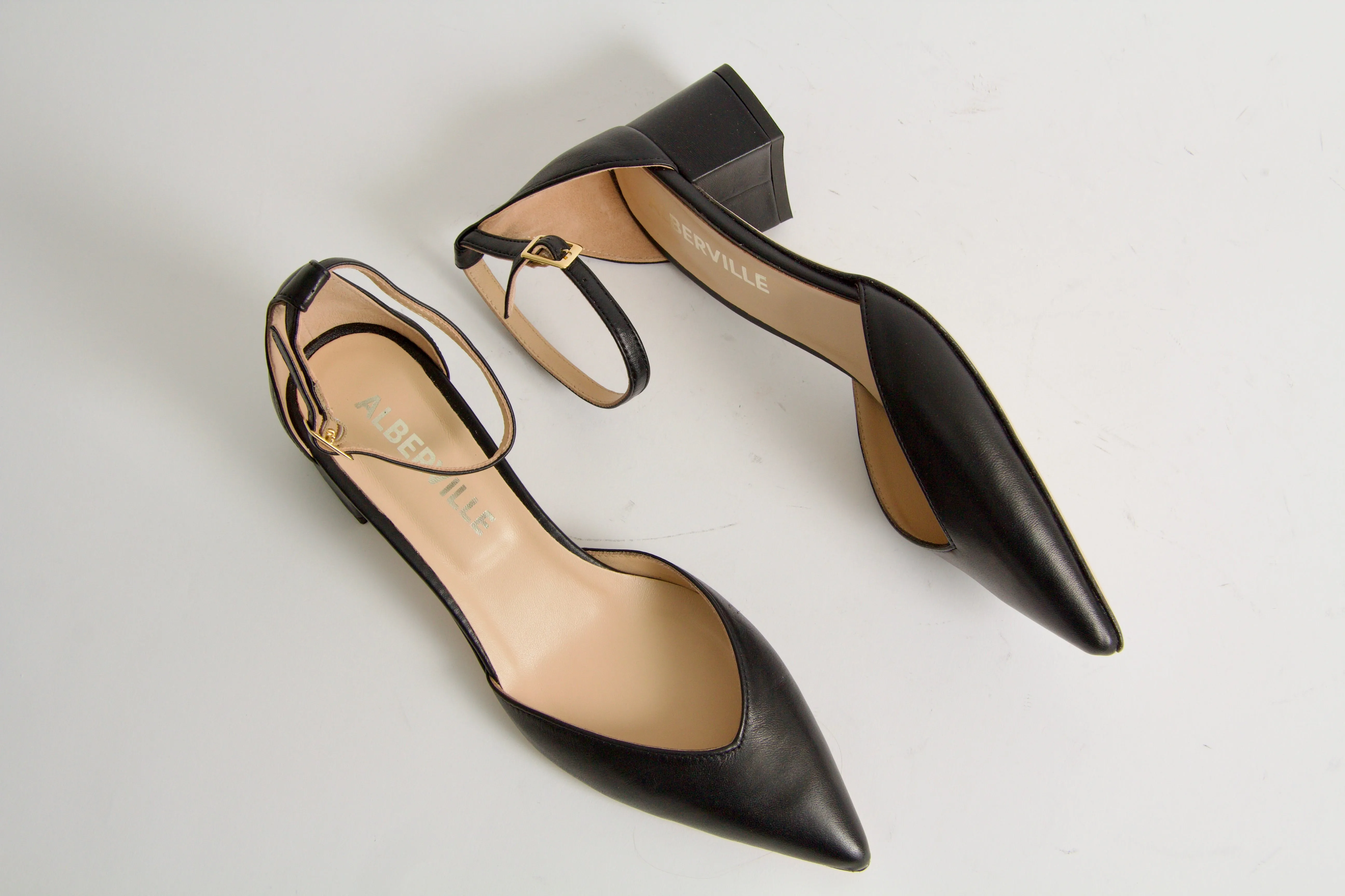 Tatum Black Nappa Two-Piece Shoes