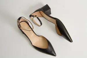 Tatum Black Nappa Two-Piece Shoes