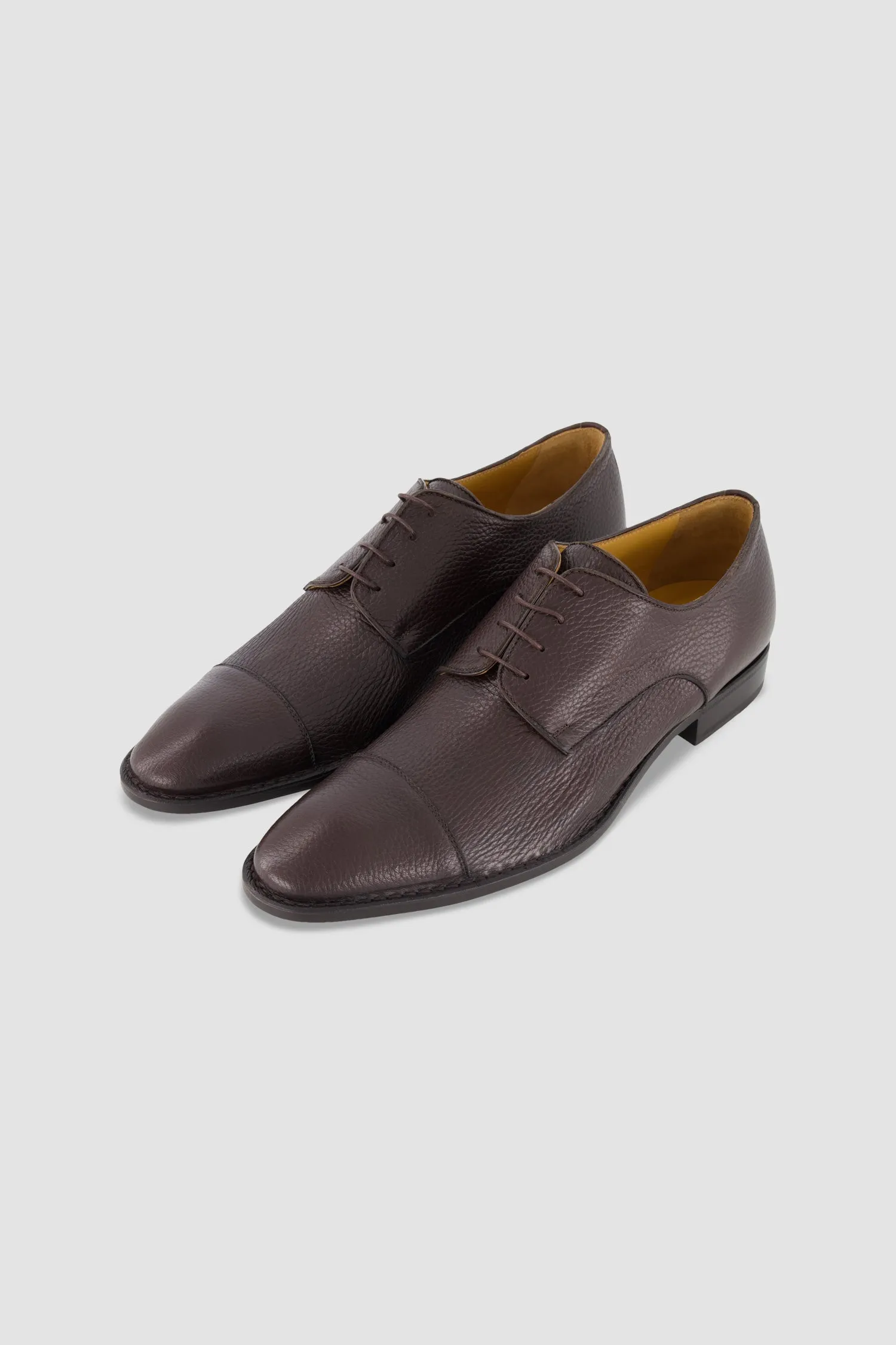 Testoni Cigar Antique Deer Vallebona Derby Shoes