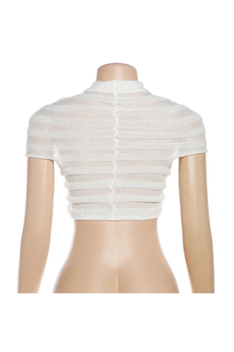 TF0451 Knitted Crop Top