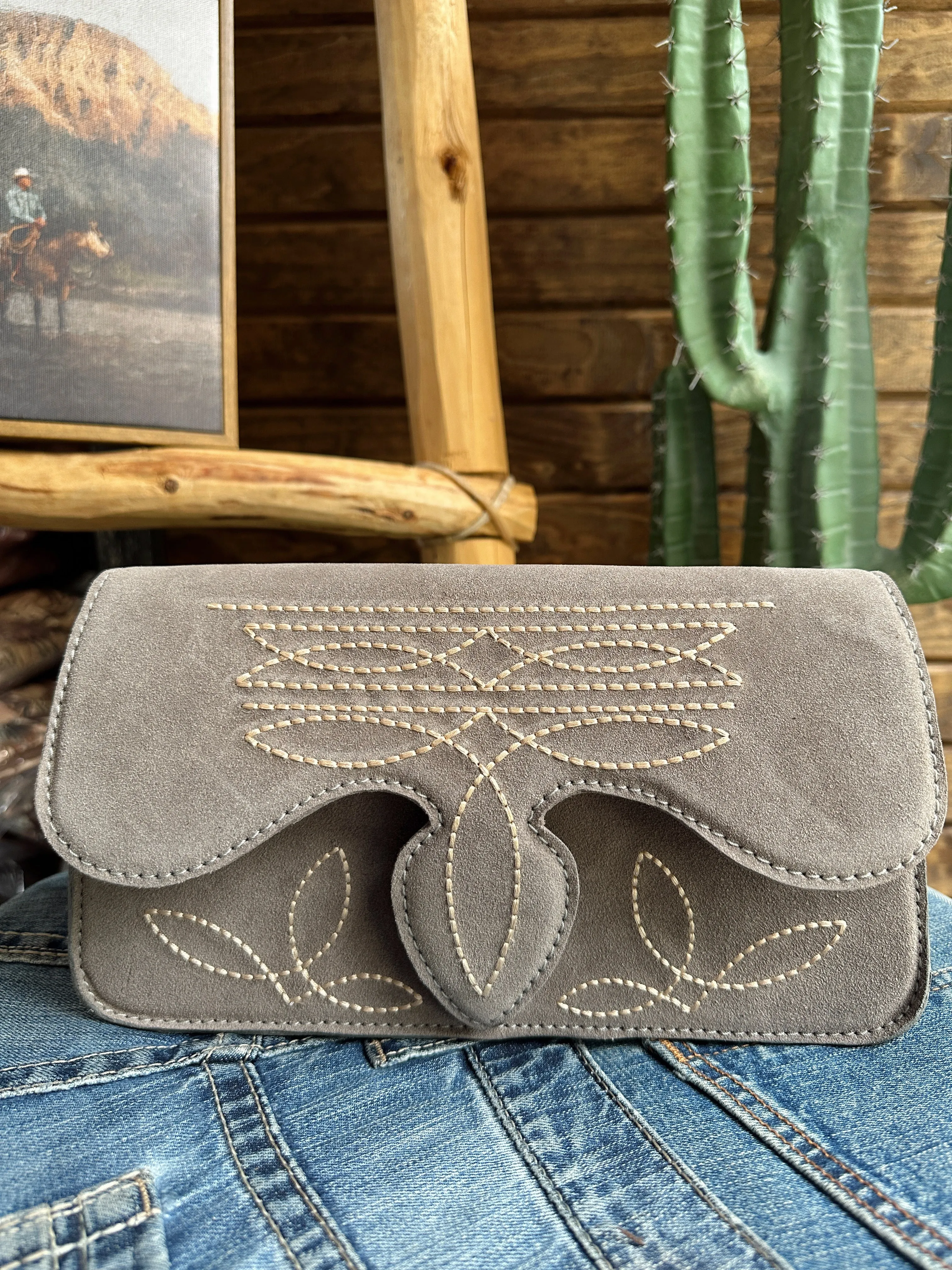 The Boot Stitch Purse - Silver