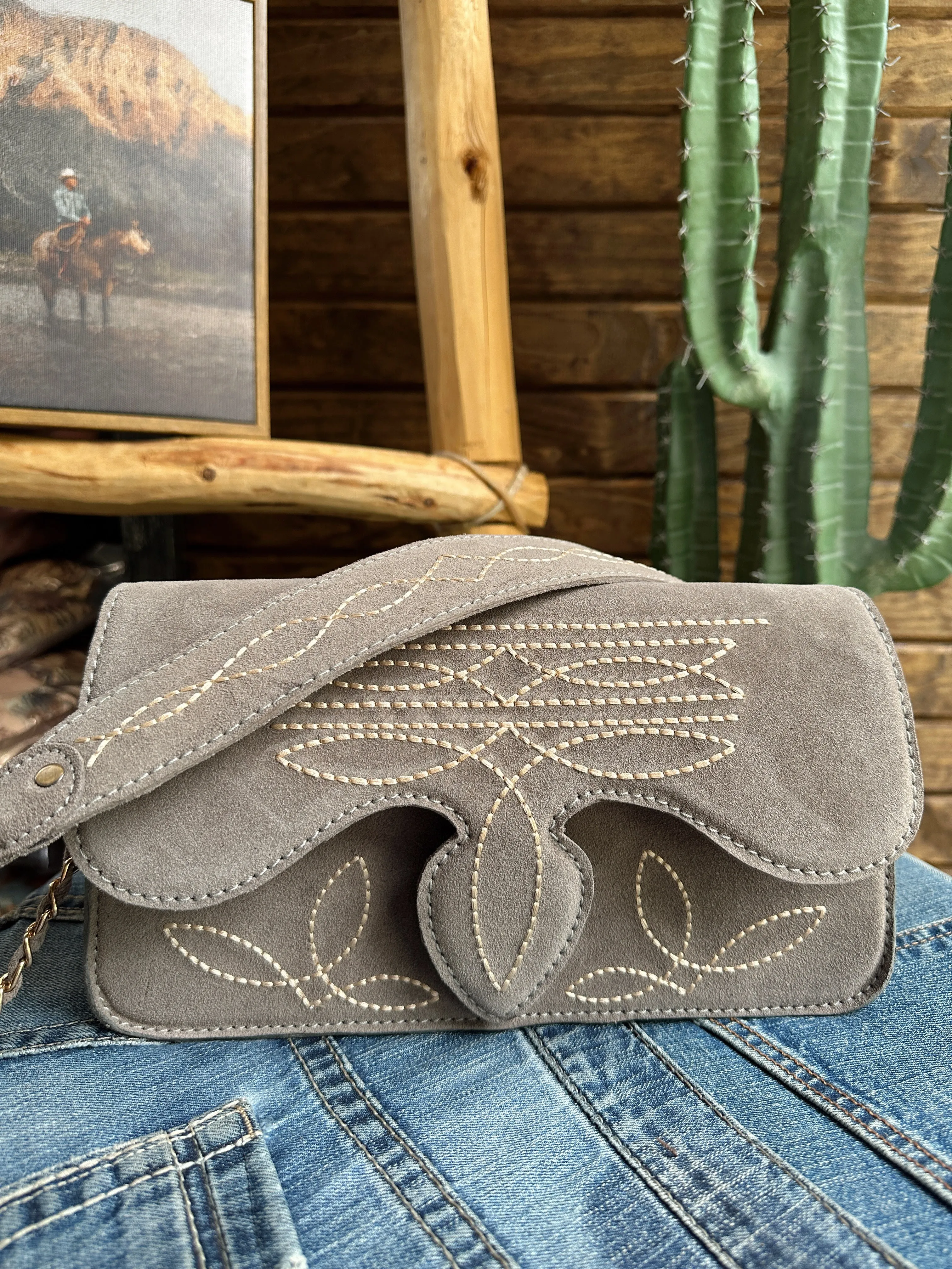 The Boot Stitch Purse - Silver