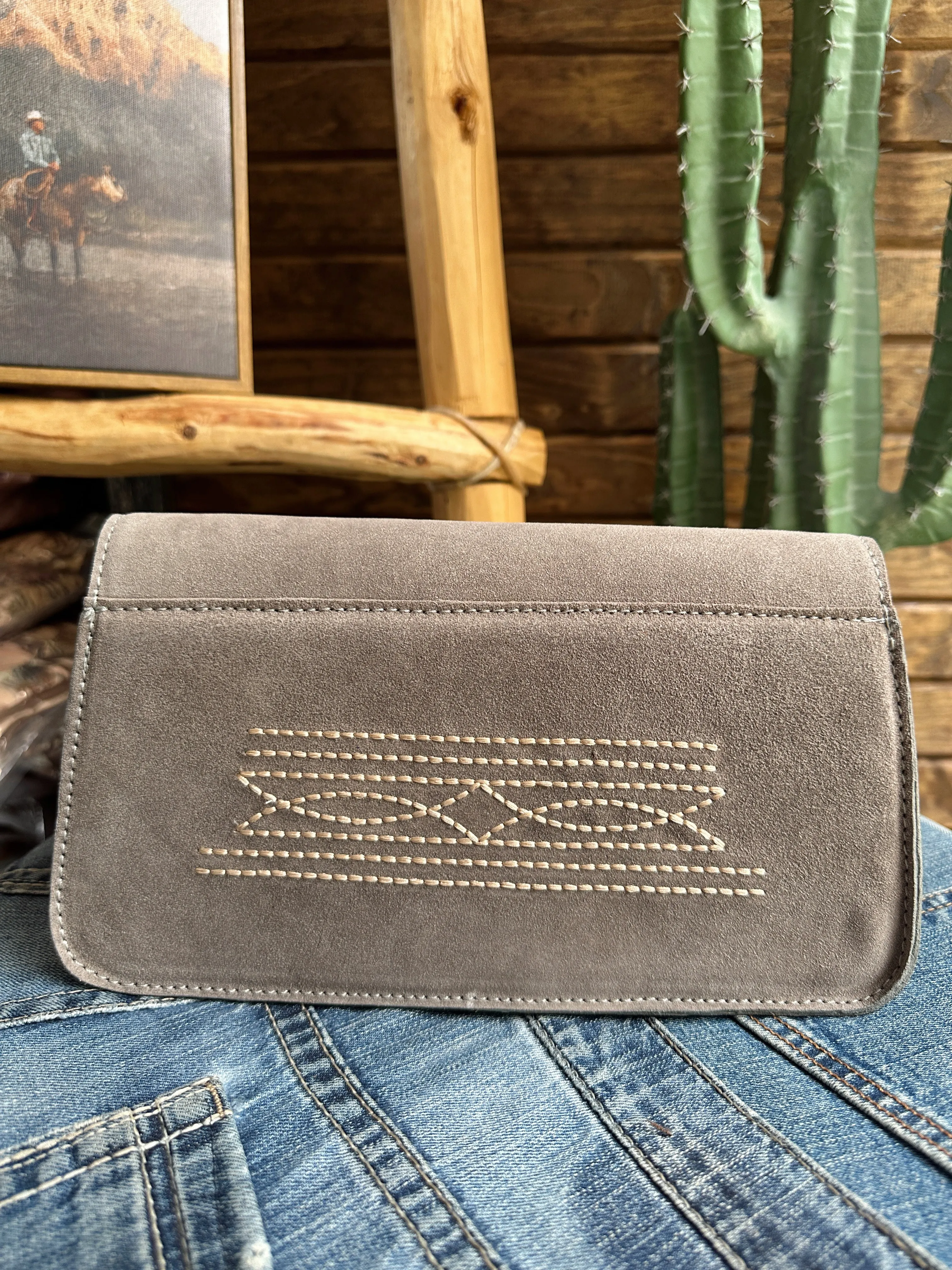 The Boot Stitch Purse - Silver