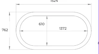 The Copper Bath Tub - Mumbai Soak Tub 1524mm - CB5060-D60