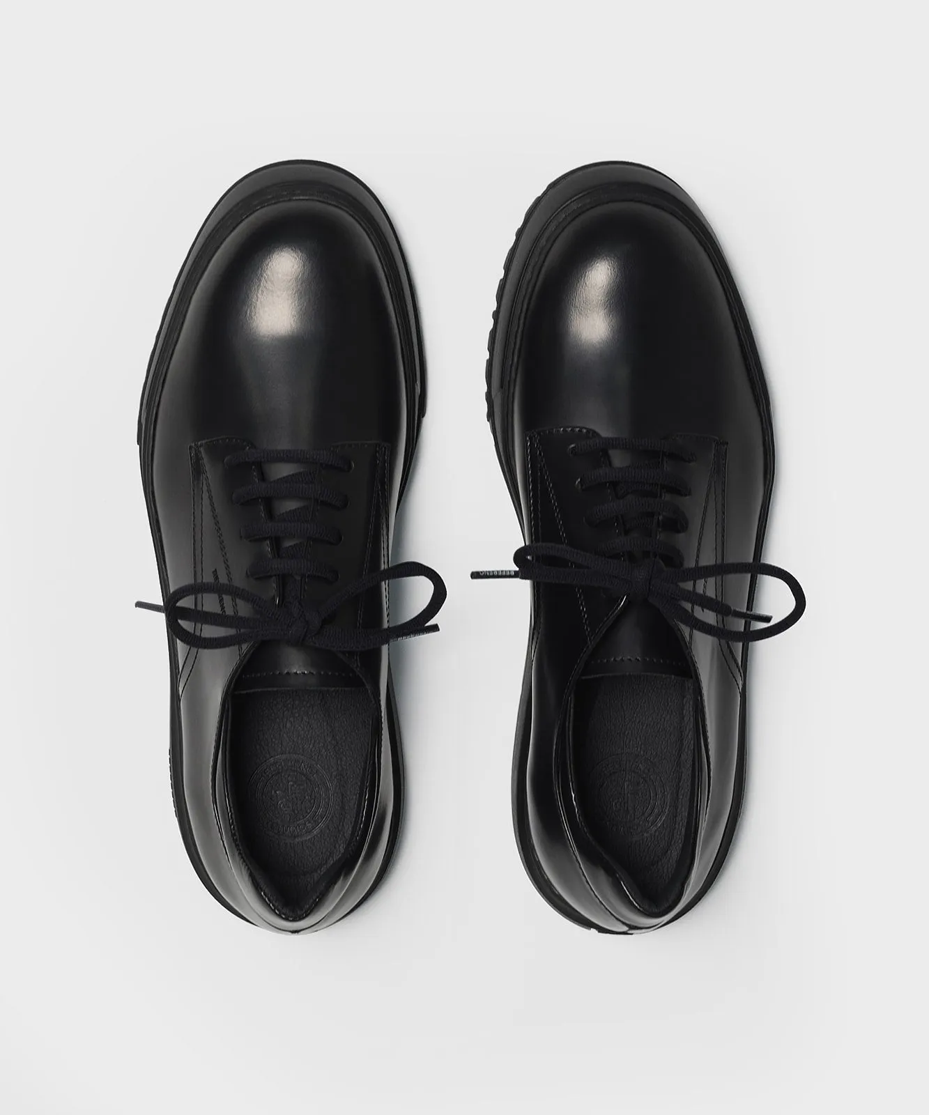 The Derby Black Brushed Leather