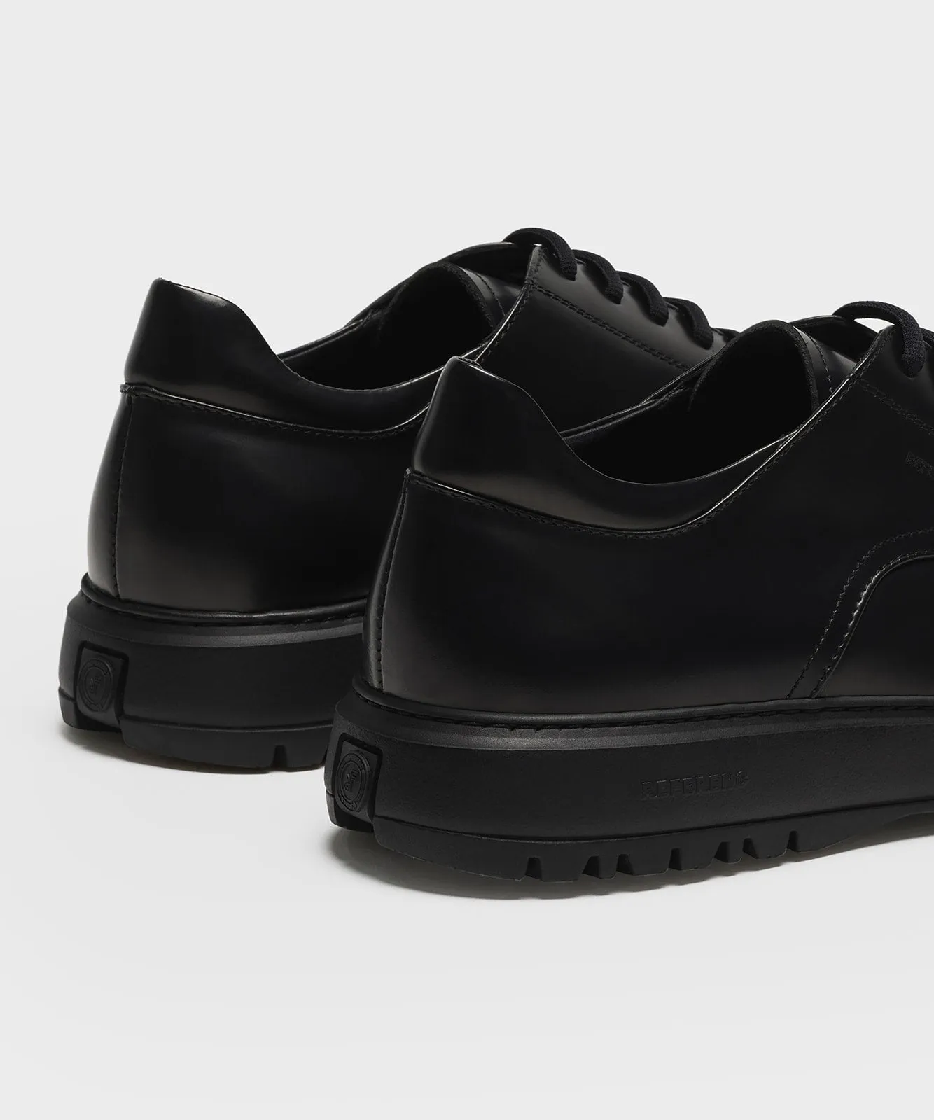 The Derby Black Brushed Leather