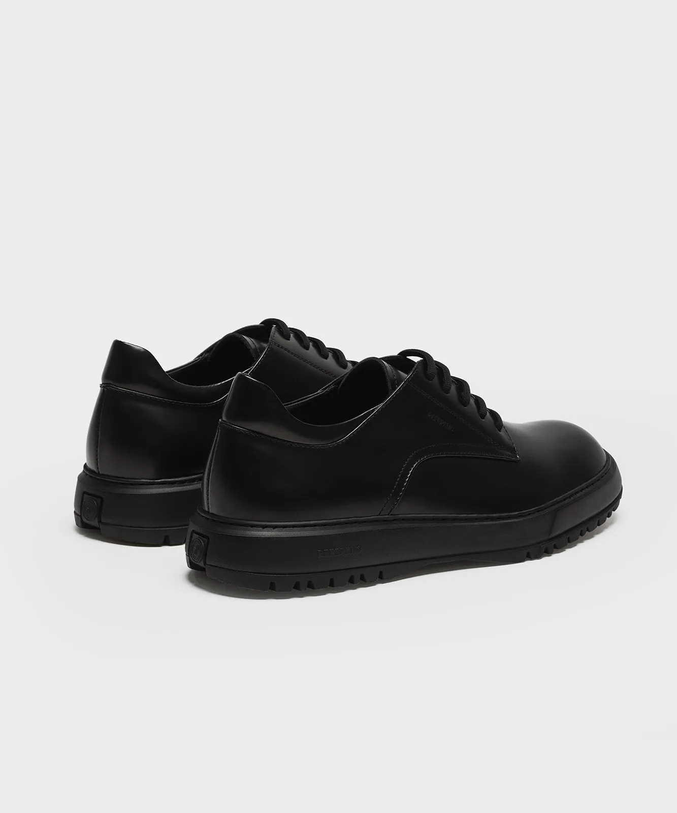 The Derby Black Brushed Leather