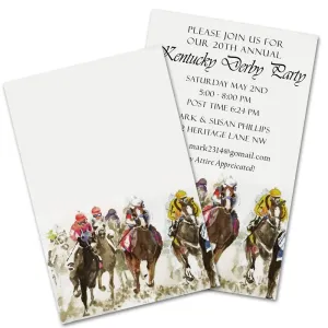 Thundering Hooves Horse Racing Party Invitations