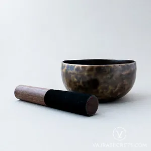 Tibetan Singing Bowl with Antique Finish, 7.75 inch