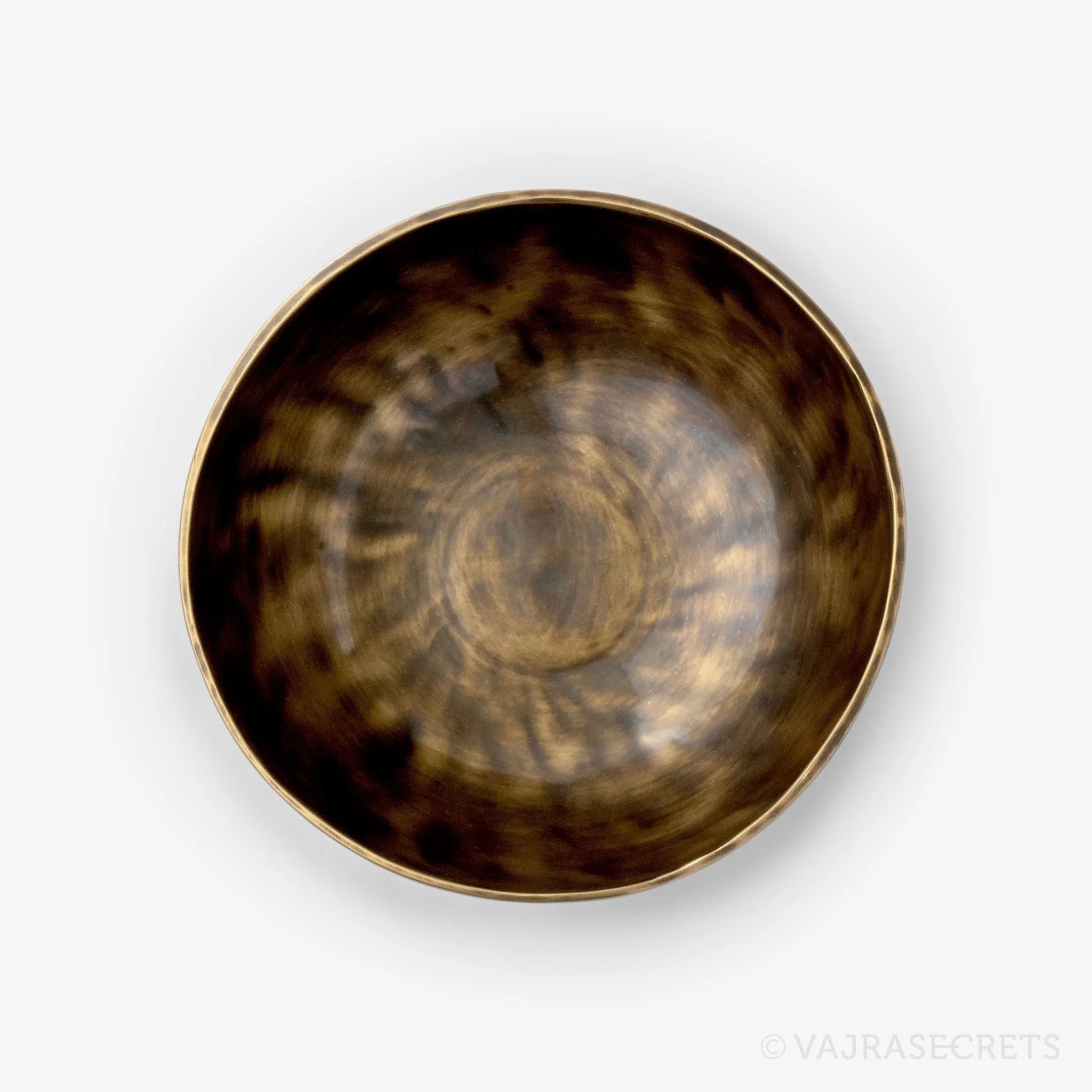 Tibetan Singing Bowl with Antique Finish, 8 inch