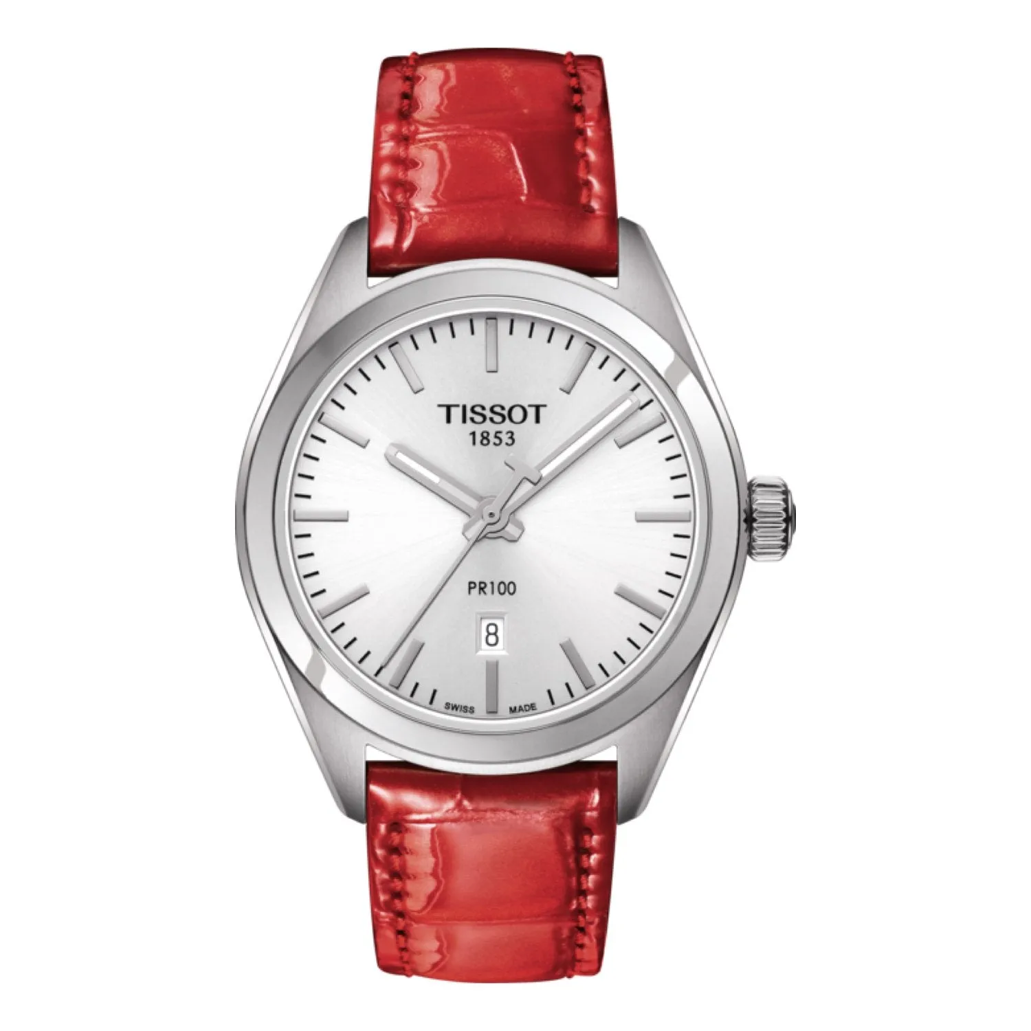 Tissot 16mm PR 100 Red Leather Strap
