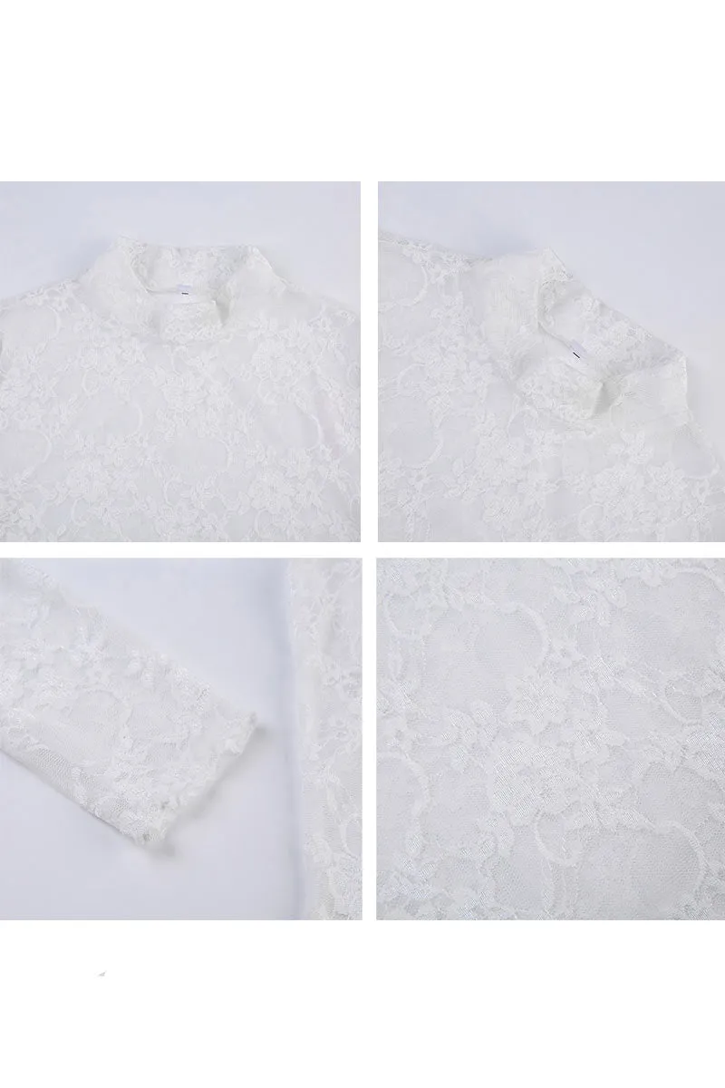 TL0110 Lace Crop Shirt