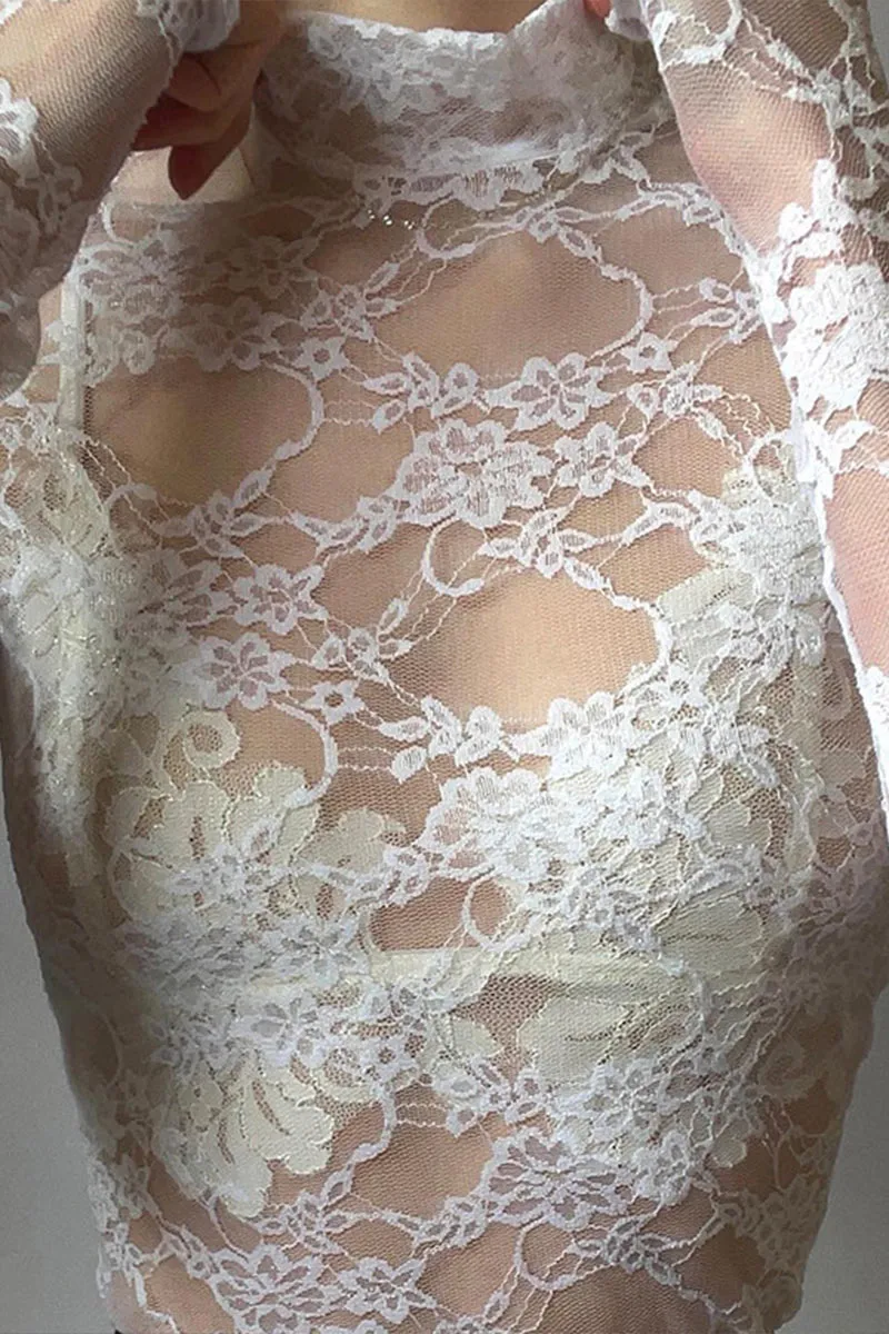 TL0110 Lace Crop Shirt