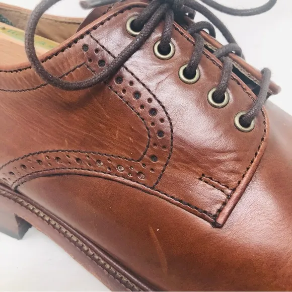 Trask Cap Toe Bison Leather Oxfords