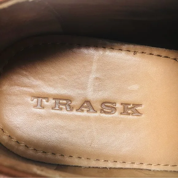 Trask Cap Toe Bison Leather Oxfords