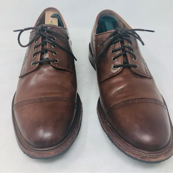 Trask Cap Toe Bison Leather Oxfords