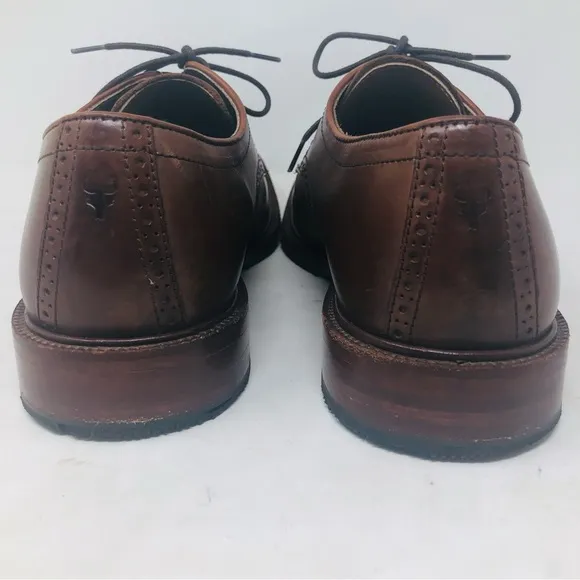 Trask Cap Toe Bison Leather Oxfords