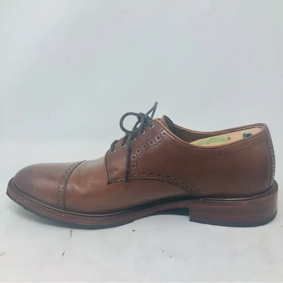 Trask Cap Toe Bison Leather Oxfords