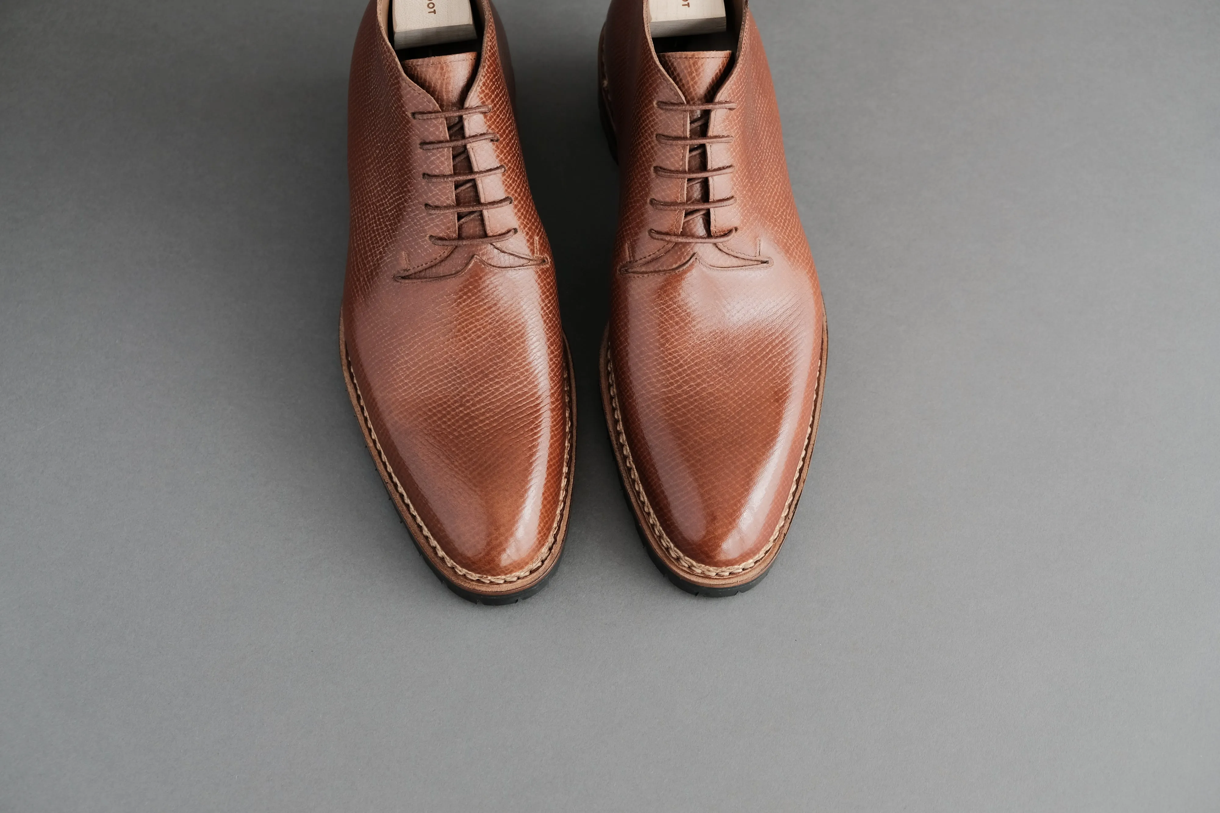 TwoFourNine.Dieter Wholecut Derby Boots From Russian Reindeer