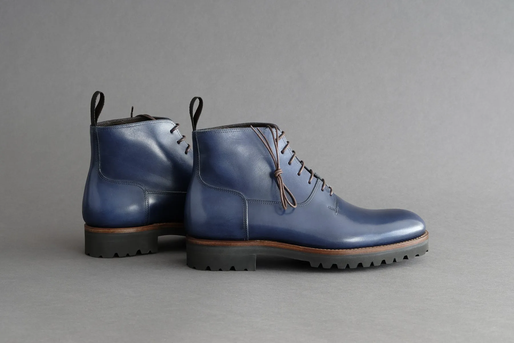 TwoOneSeven.Marine Derby Boots from Vegetable Tanned Bovine Leather