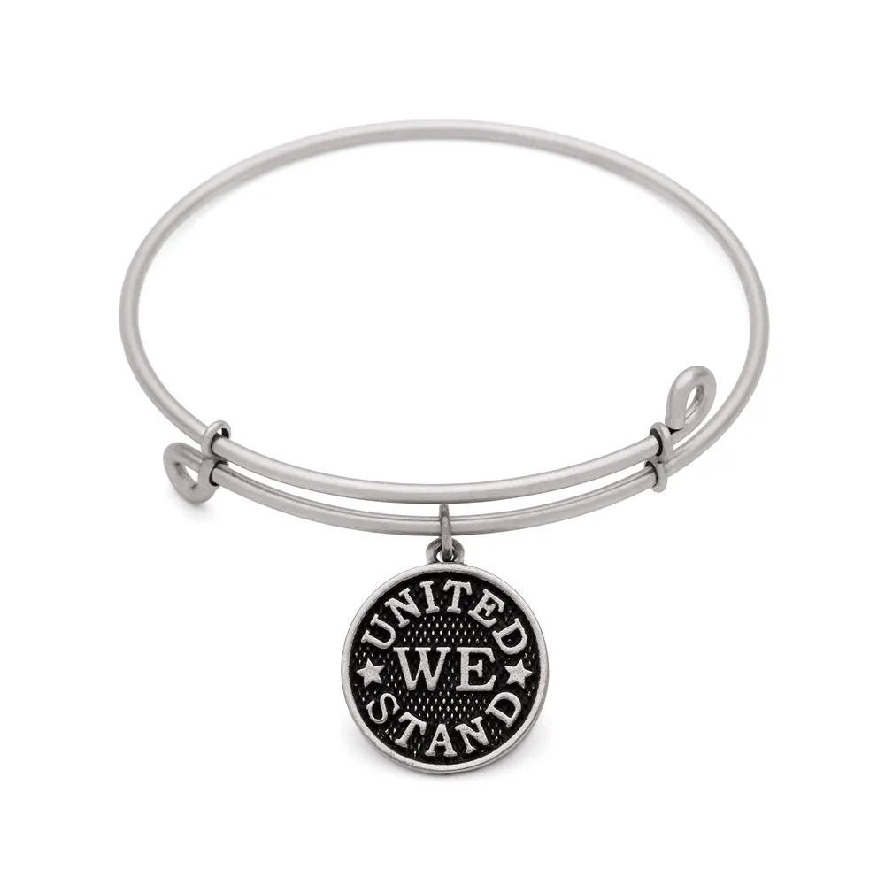 United We Stand, Bangle Antique Silver Color Finish