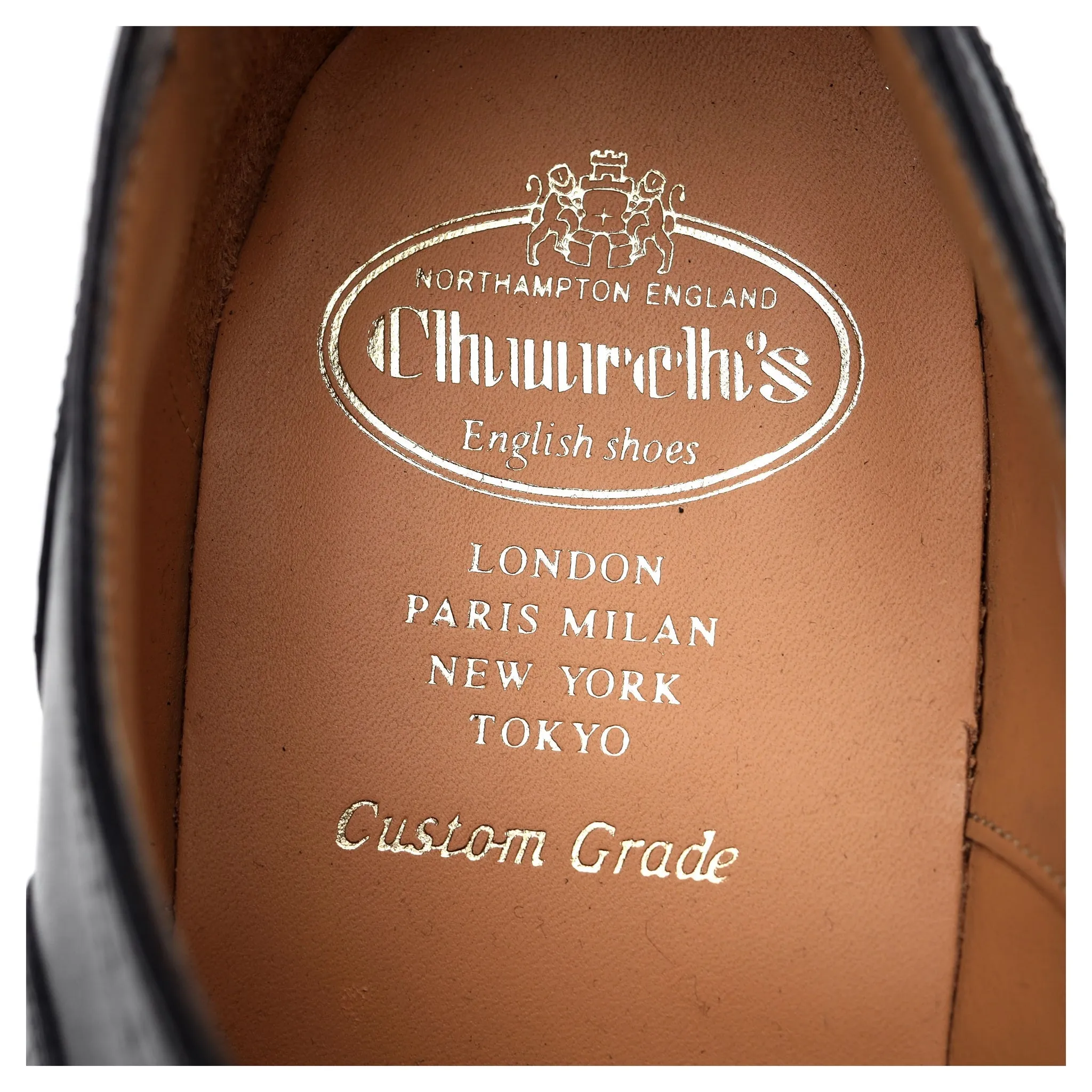 'Walton' Black Leather Oxford Brogue UK 9.5 G