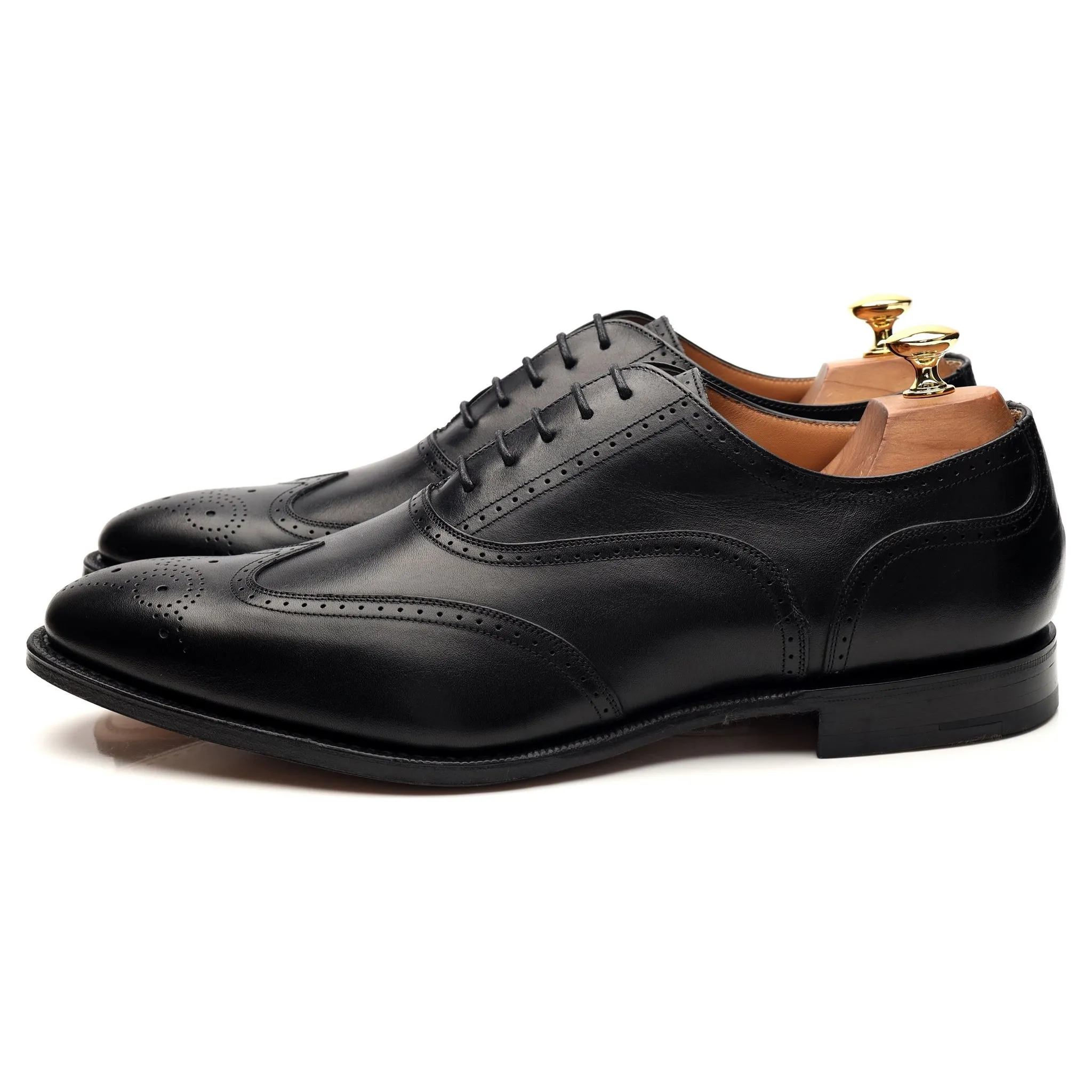 'Walton' Black Leather Oxford Brogue UK 9.5 G