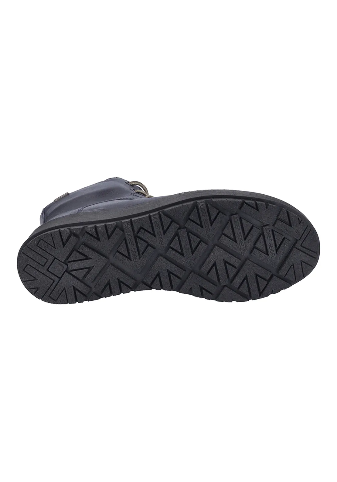 Waterproof Lace Up Leather Boot - Navy