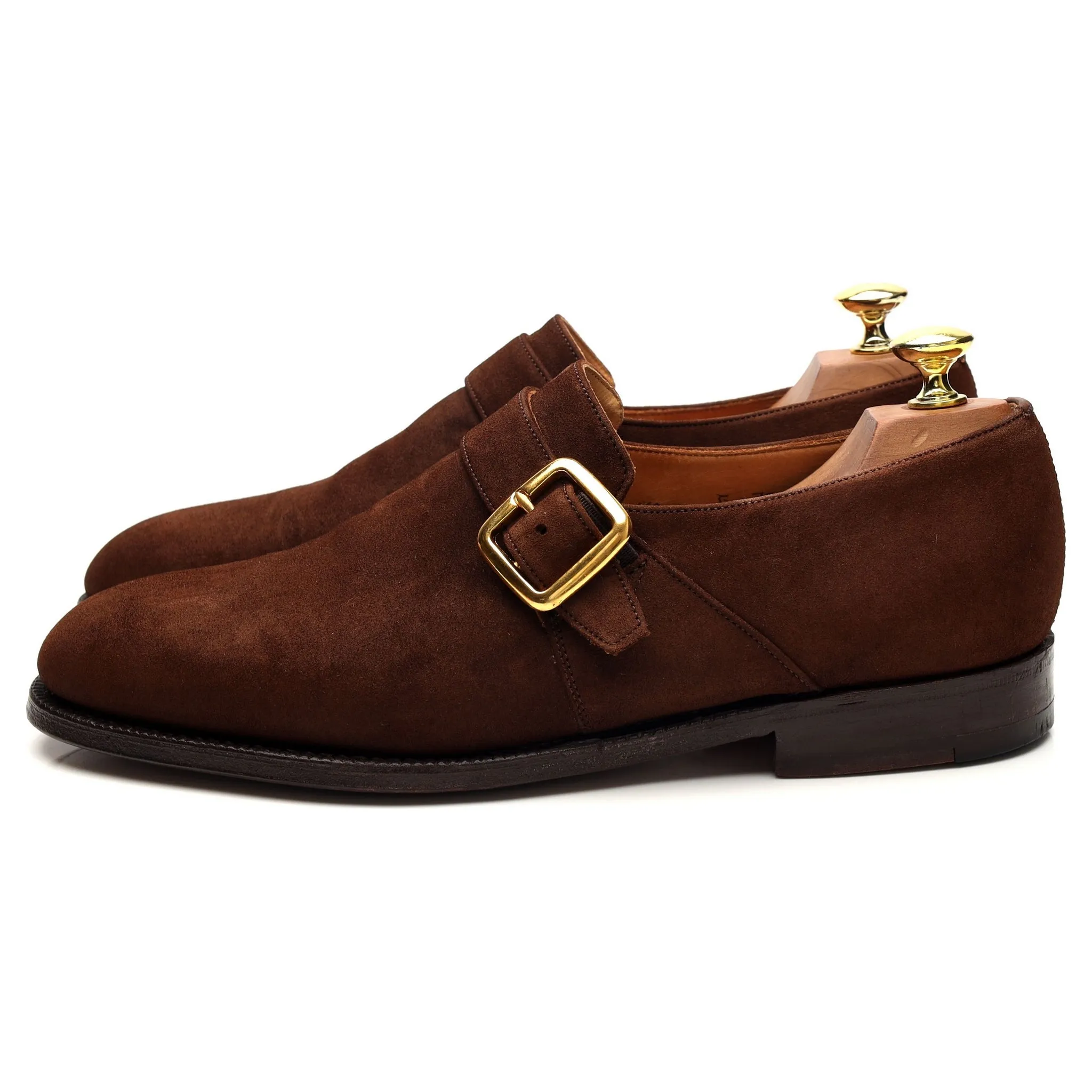 'Westbury' Brown Suede Monk Strap UK 8 F