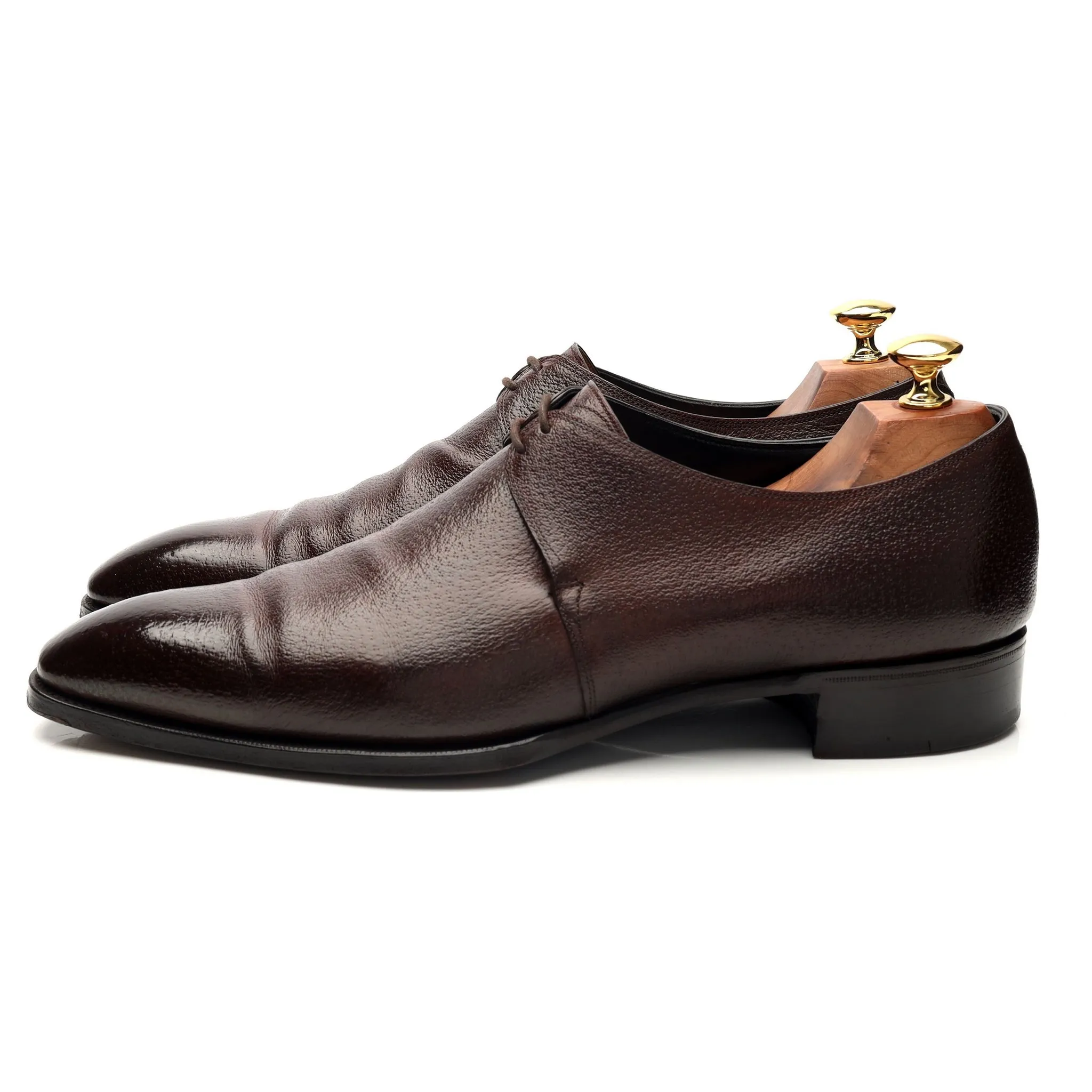 'Wilde' Brown Pigskin Leather Derby UK 9.5 E